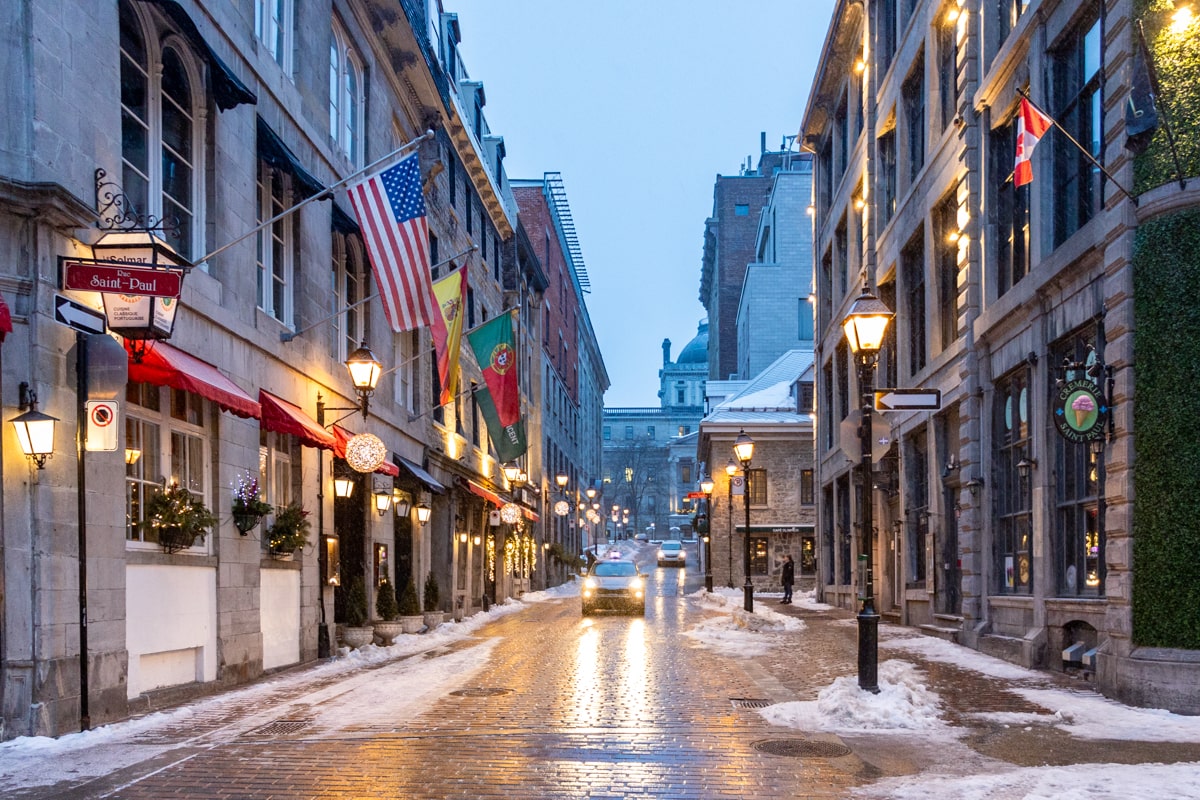 Rue de Montréal en hiver