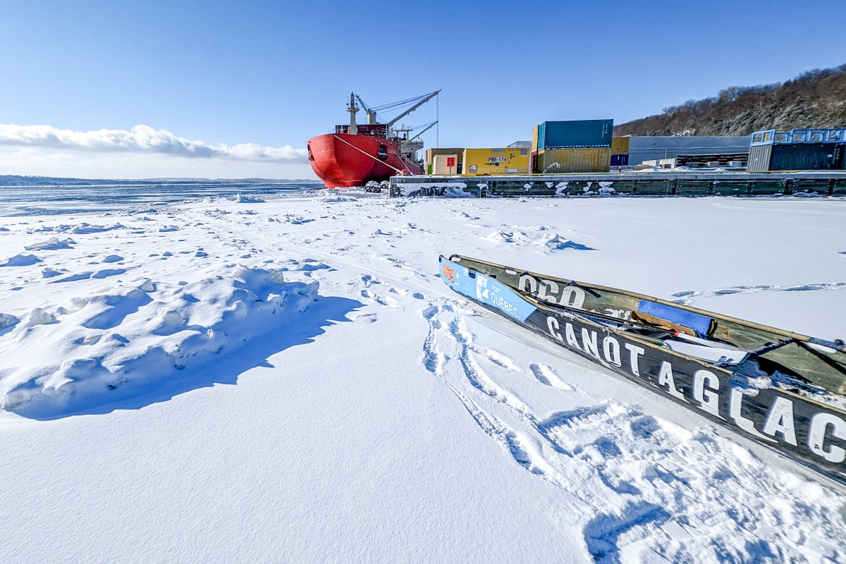 Canot à glace au Quebec