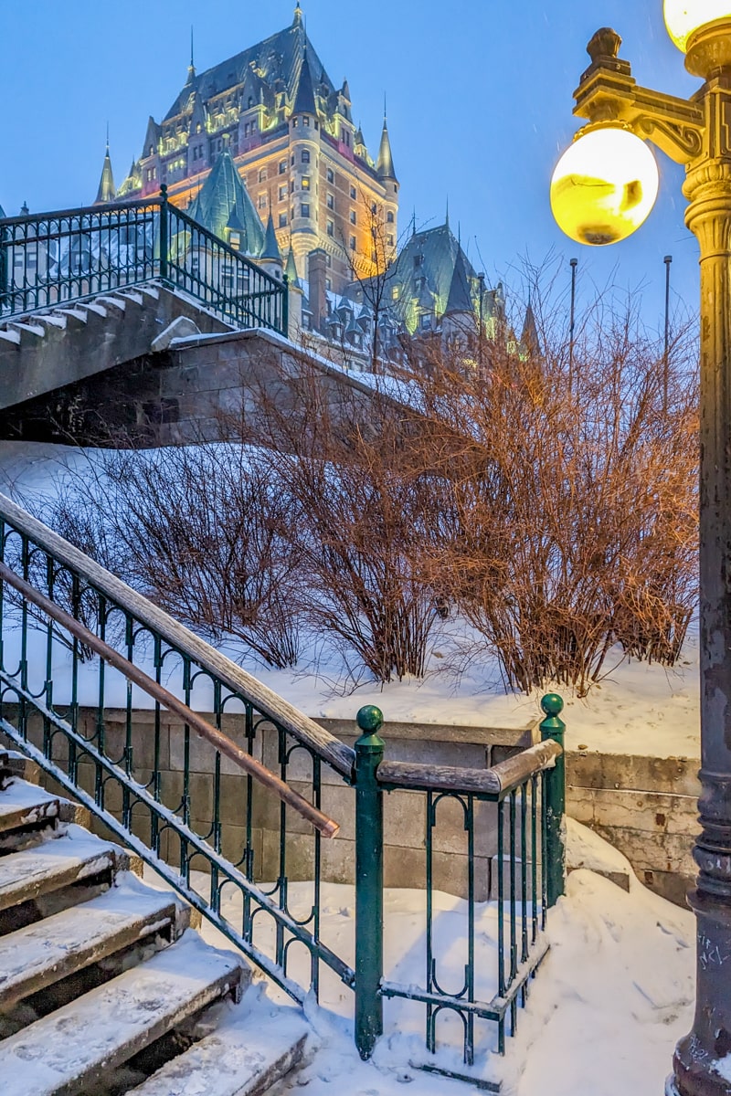 vue sur le château de Frontenac