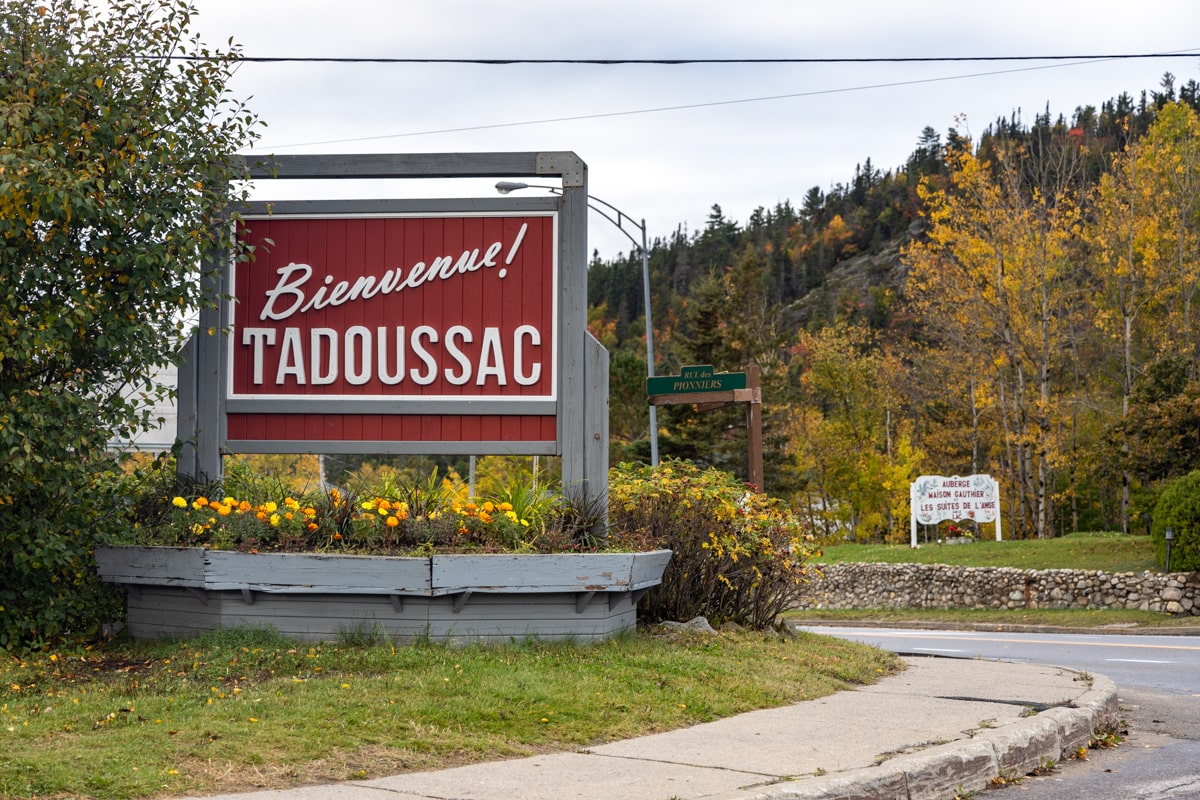 Panneau de bienvenue Tadoussac