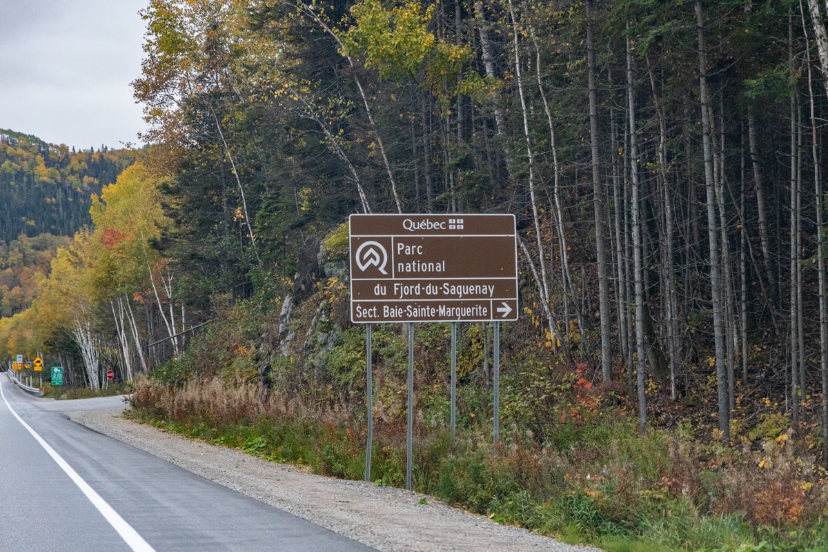 Panneau Parc national Fjord-du-Saguenay