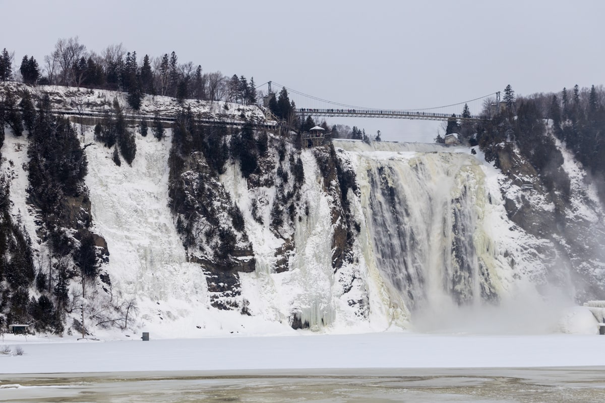 le Parc naturel des Chutes-Montmorency en hiver