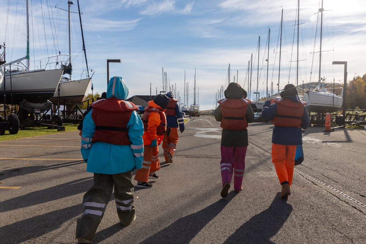 Équipement pour la croisière des baleines en Gaspésie