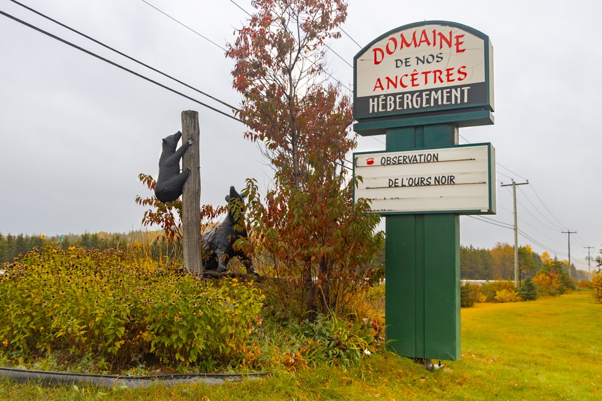 Panneau du Domaine de l'ours noir