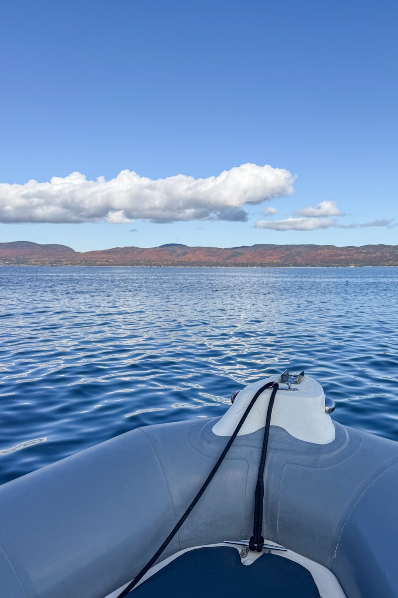 Paysages gaspésiens pendant une croisière à Gaspé à l'est de la Gaspésie