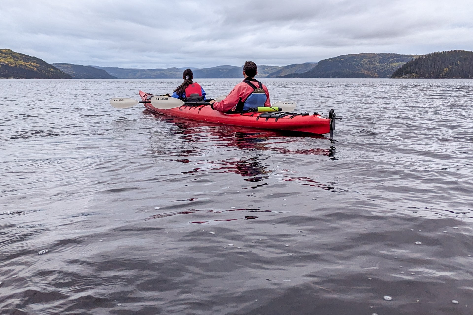 Faire du kayak dans le fjord du Saguenay