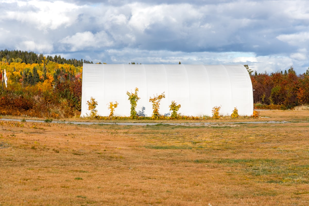 Hangar à l'aérodrome aux Escoumins au Québec