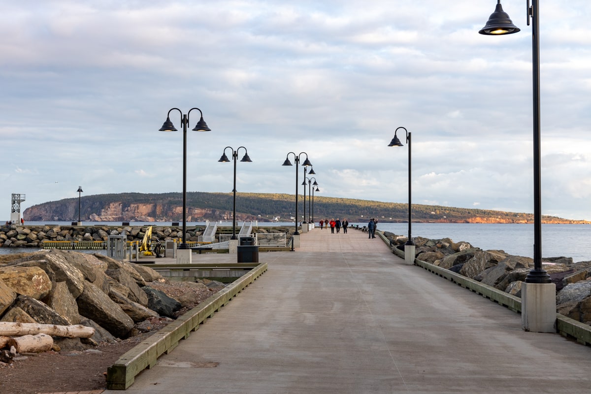 Vue de l'île bonaventure depuis la jetée à Percé