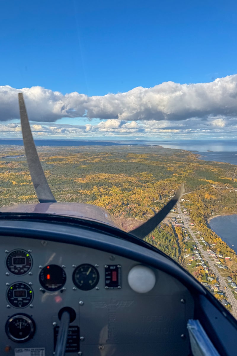 Vol en avion pour observer les paysages québécois