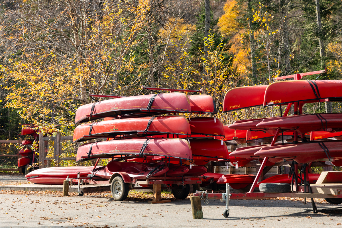 Faire du kayak dans le parc Jacques-Cartier