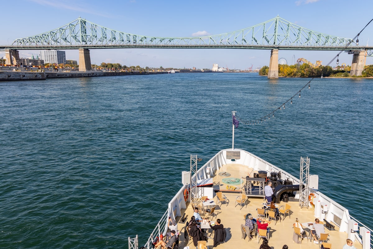 Vue depuis la croisière sur le pont Jacques-Cartier