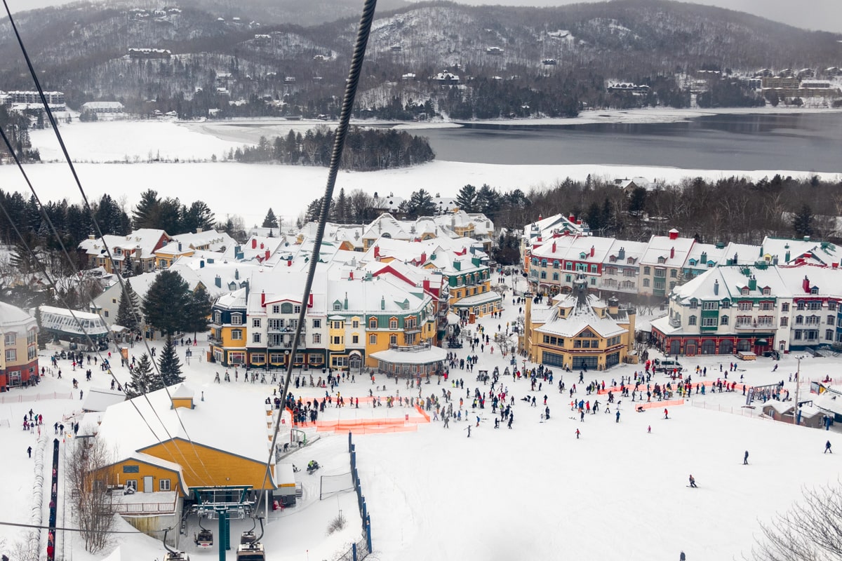 Vue sur Mont Tremblant depuis les télécabines