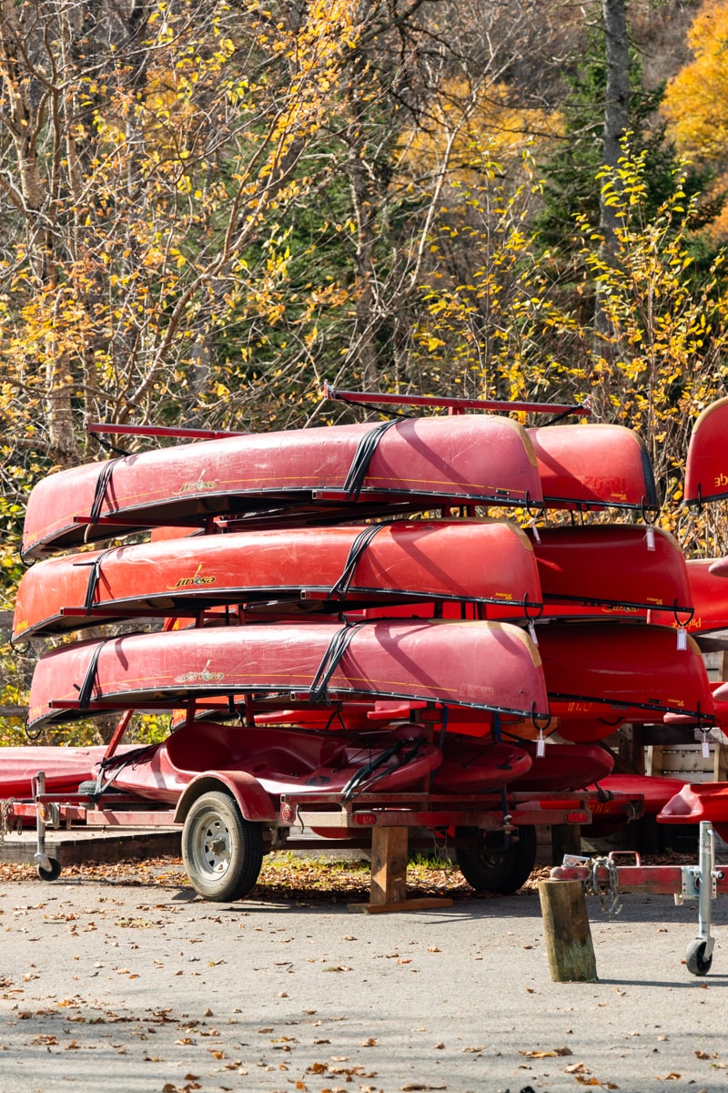 Canoë-kayak dans le parc national de la Jacques Cartier