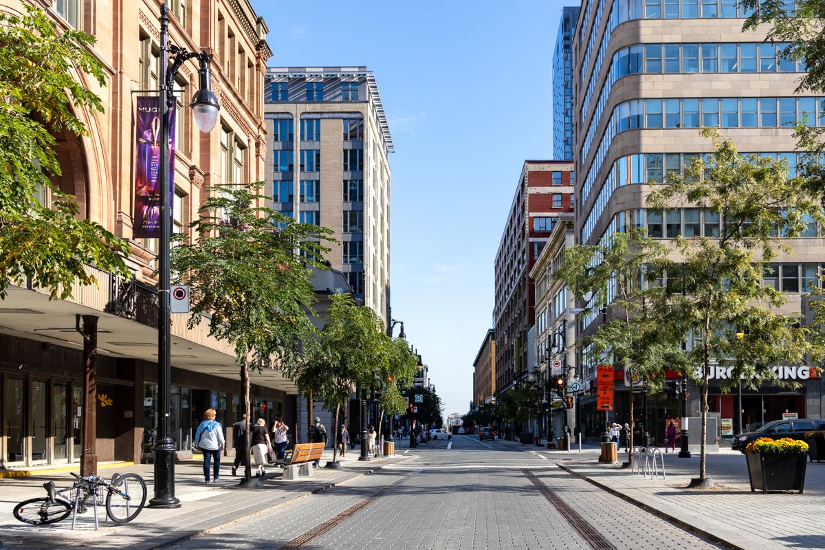 Rue Sainte-Catherine dans le centre-ville