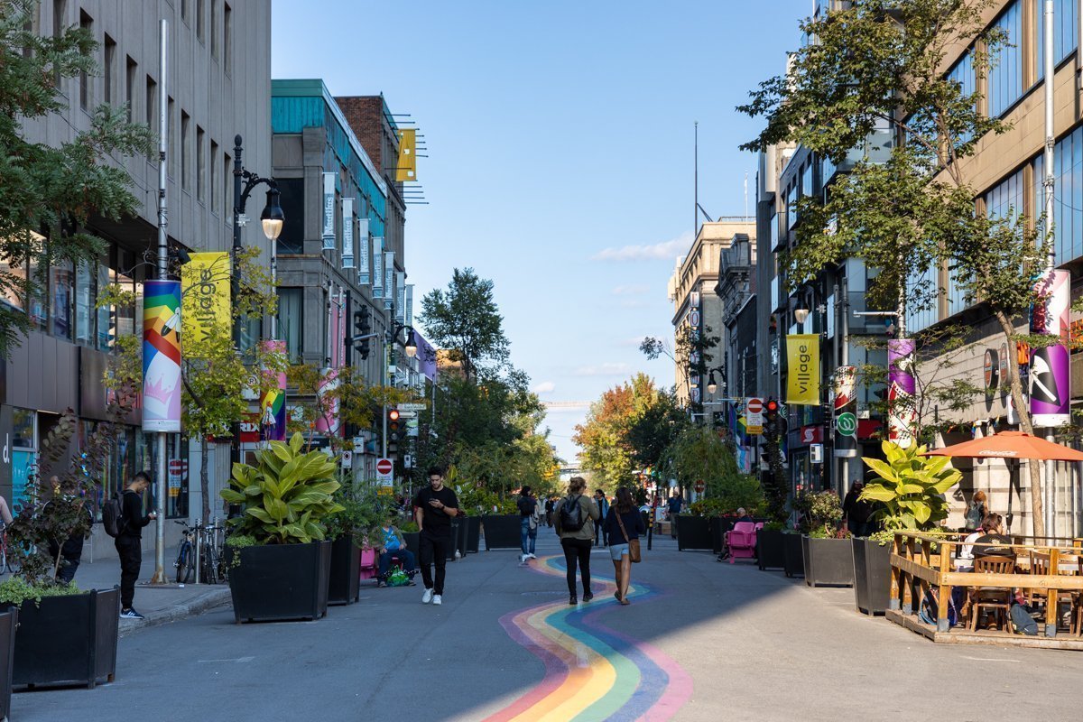 Le Village, une partie de la rue Sainte-Catherine