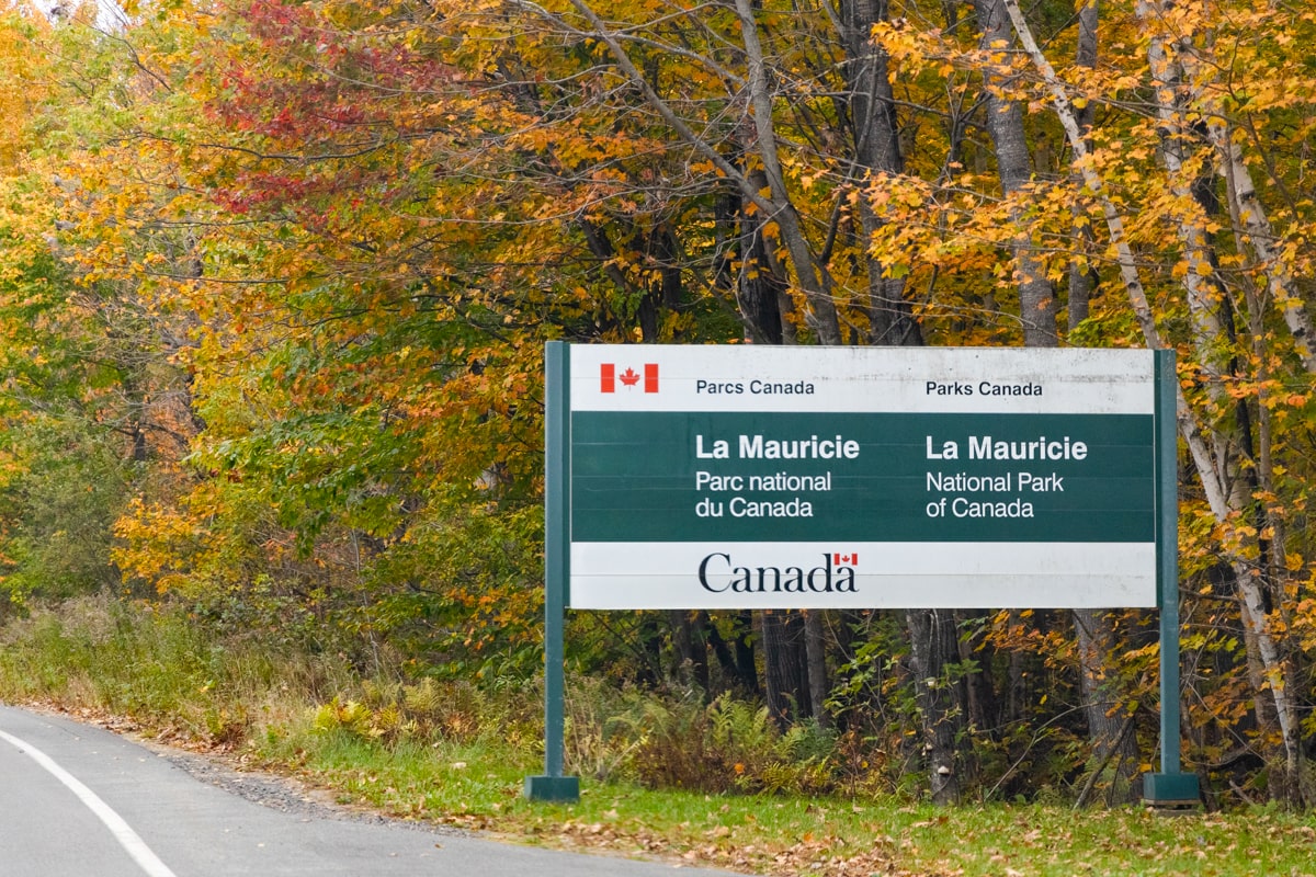 Panneau parc national de la Mauricie