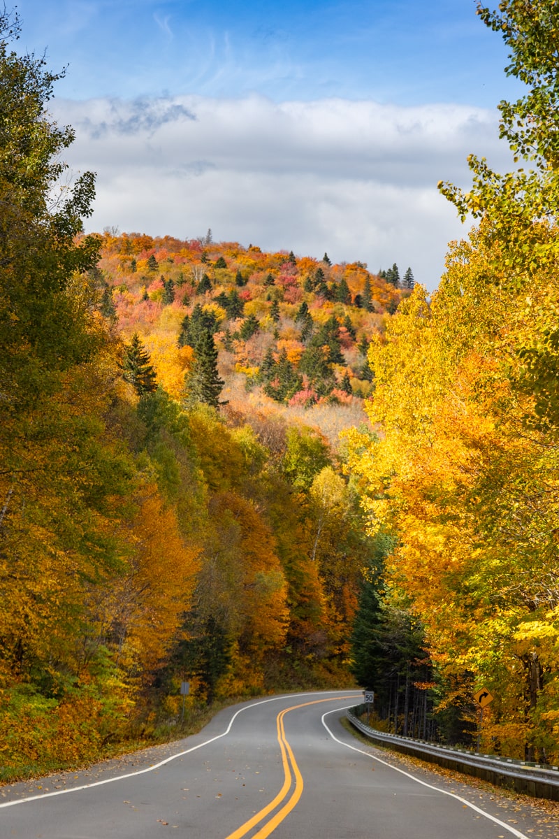 Route Promenade à l'automne