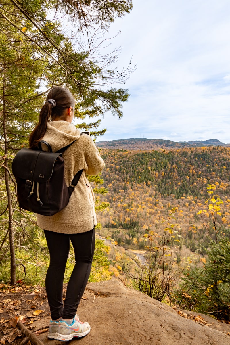 Personne à un point de vue au parc Jacques Cartier